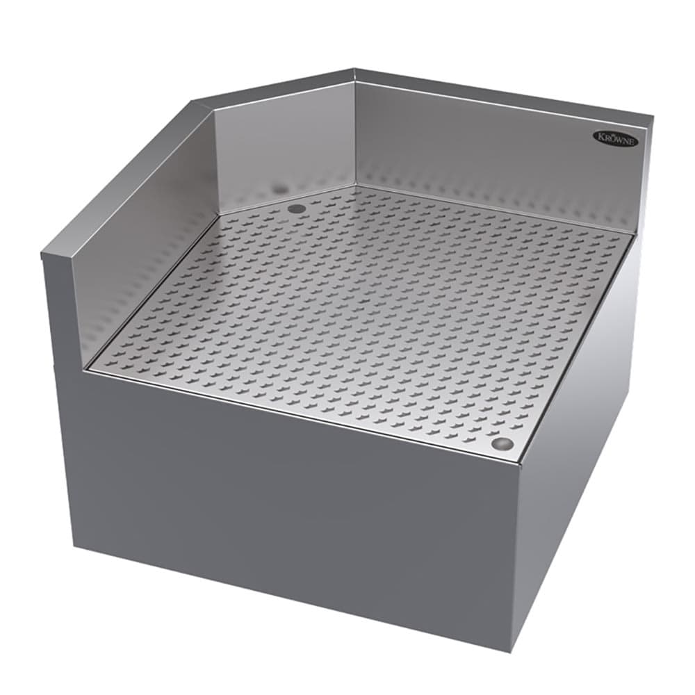 Krowne KR24-DRC90 24" Rear Angle - 90 Degree, 6 1/2" Back Splash w/ Angled Corner