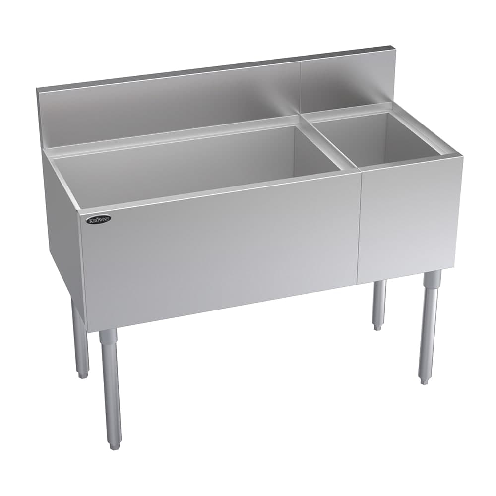 Krowne KR19-M42L 42" Royal Series Cocktail Station w/ 92 lb Ice Bin, Stainless Steel