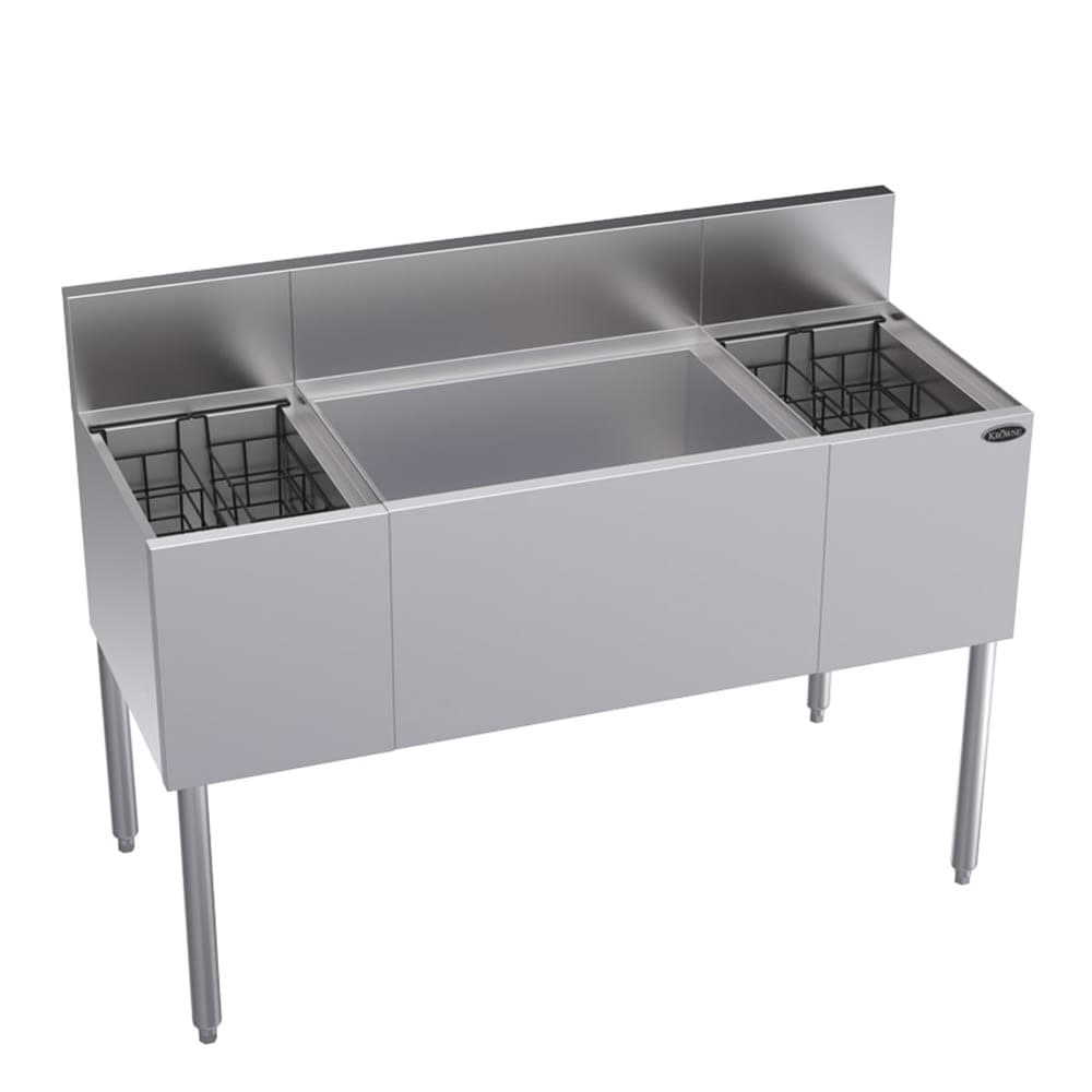 Krowne KR19-M48C 48" Royal Series Cocktail Station w/ 74 lb Ice Bin, Stainless Steel
