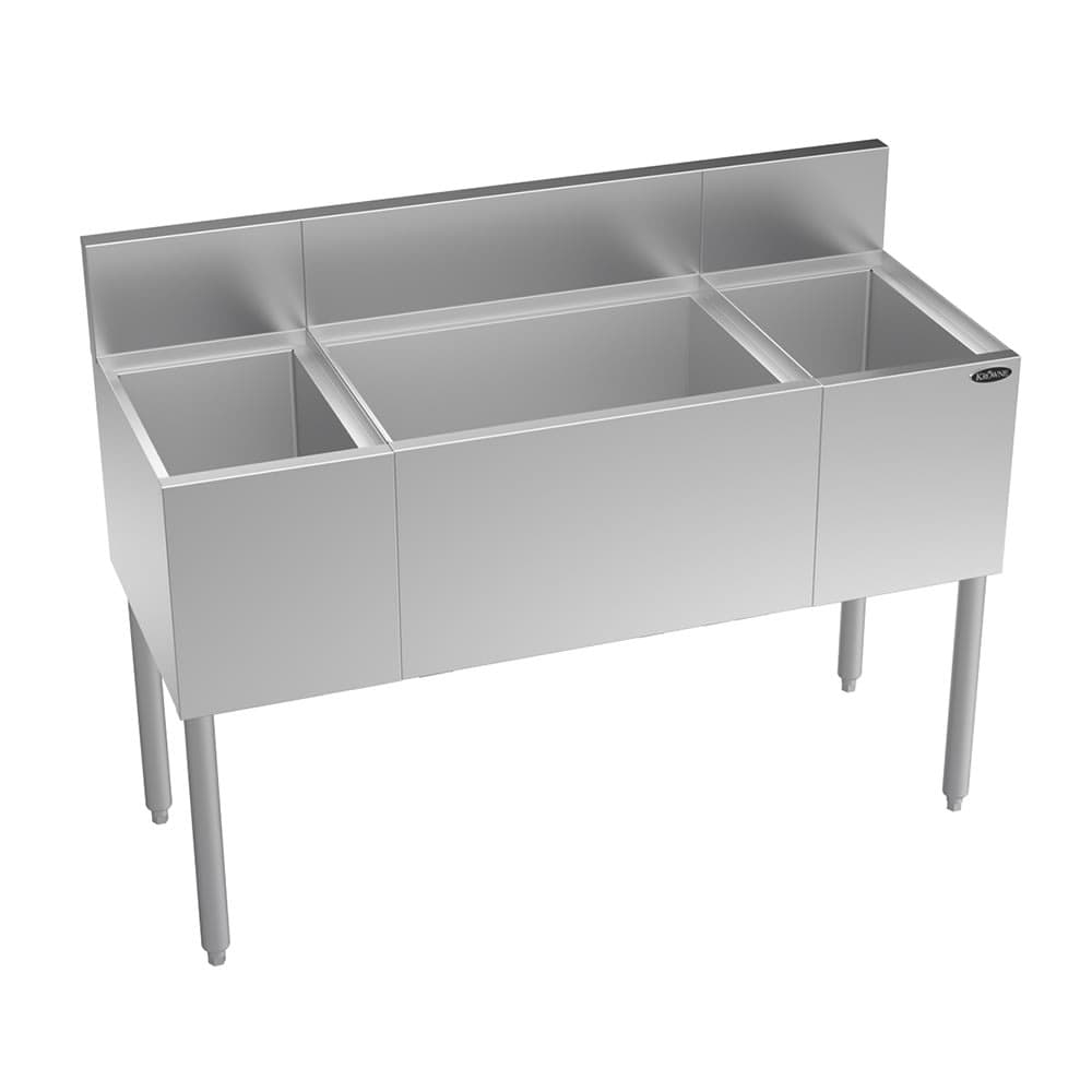 Krowne KR19-M48C-10 48" Royal Series Cocktail Station w/ 74 lb Ice Bin, Stainless Steel