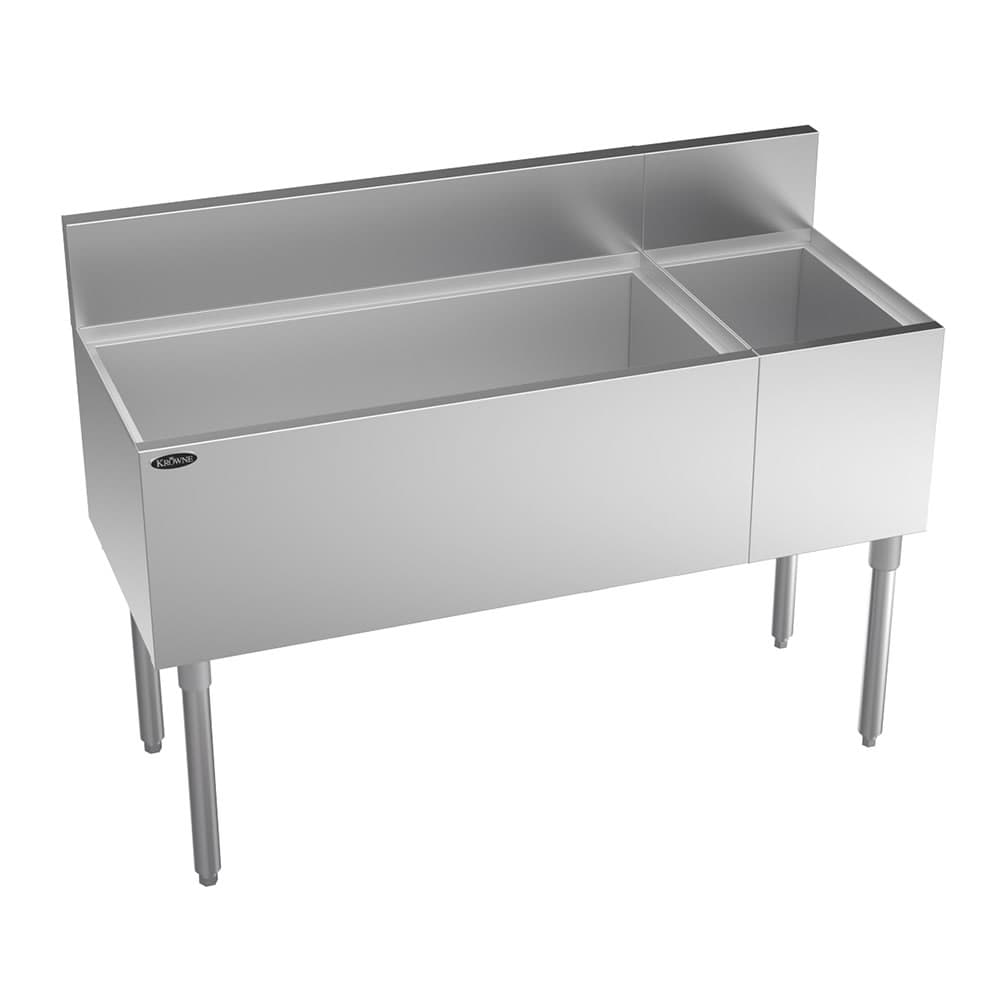 Krowne KR19-M48L 48" Royal Series Cocktail Station w/ 110 lb Ice Bin, Stainless Steel