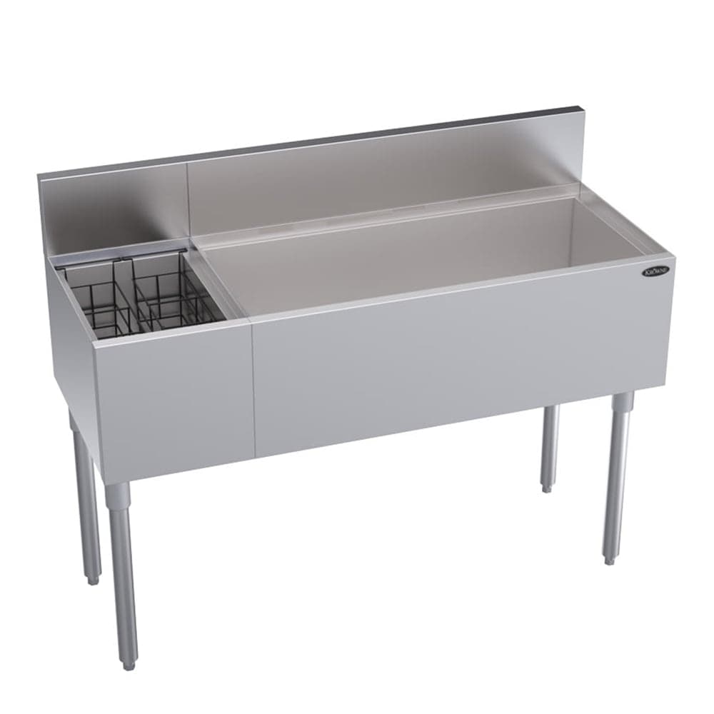 Krowne KR19-M48R-10 48" Royal Series Cocktail Station w/ 110 lb Ice Bin, Stainless Steel