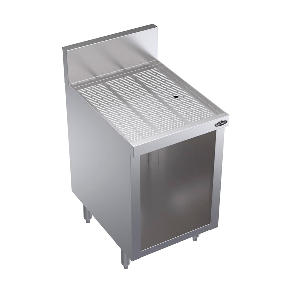 Krowne KR24-S18 Under Bar Glass Storage Unit - Open Base, 6 1/2" Back Splash, 18" x 24"