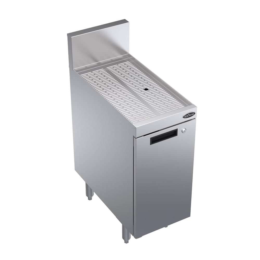 Krowne KR24-SD12 Under Bar Glass Storage Unit - Hinged Door Base, 6 1/2" Back Splash, 12" x 24"