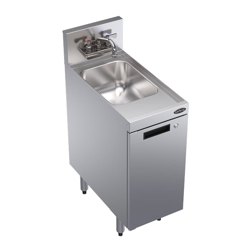 Krowne KR24-SD12C Under Bar Storage Unit w/ Sink - Hinged Door Base, 12" x 24"