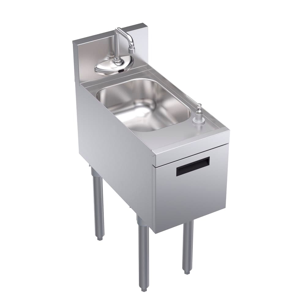 Krowne KR24-12ST-E Freestanding Underbar Hand Sink, Soap & Towel Dispenser