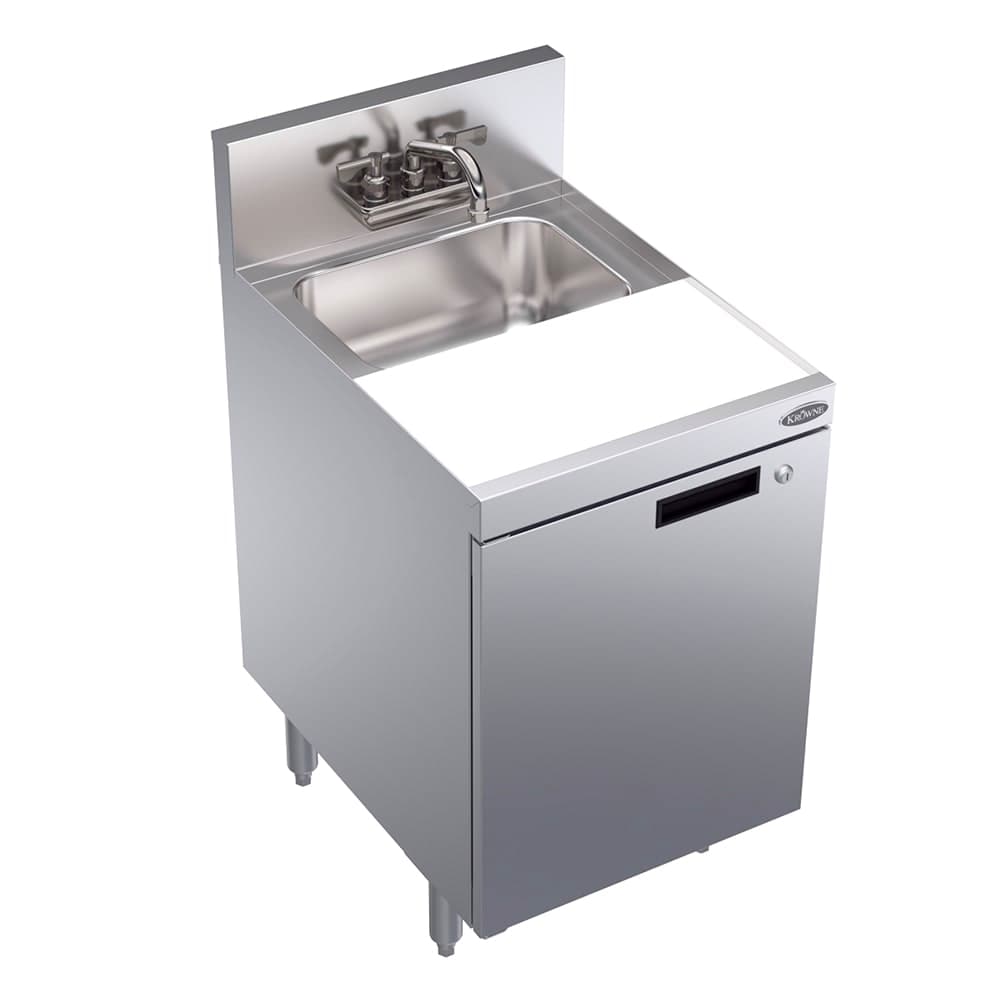Krowne KR24-MT18-C Dump Sink w/Adjustable Cutting Board & Trash Chute