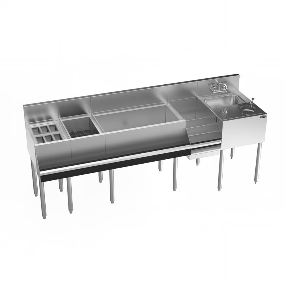 Krowne KR24-MX84-10 84" Royal Series Cocktail Station w/ 115lb Ice Bin, Stainless Steel