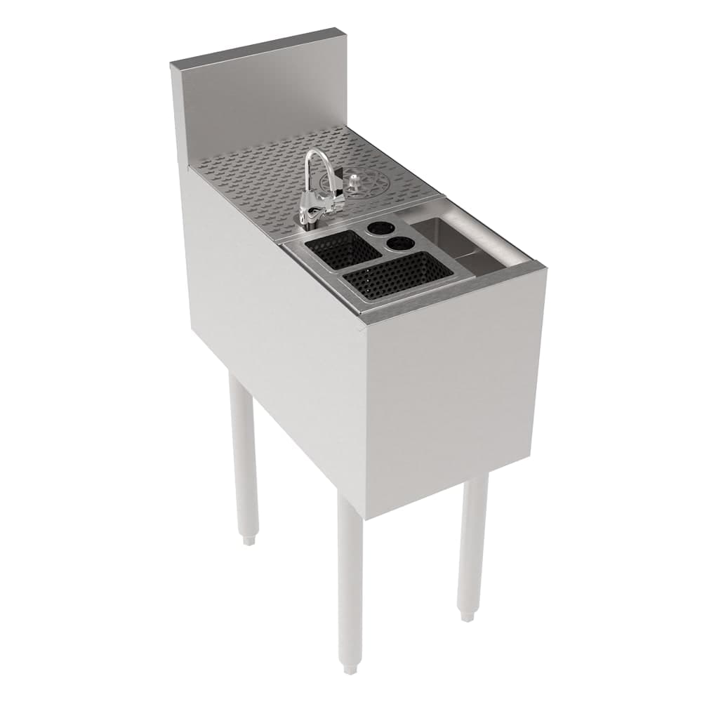 Krowne KR24-TC12 12" Royal Series Cocktail Station Tool Caddy, Stainless Steel