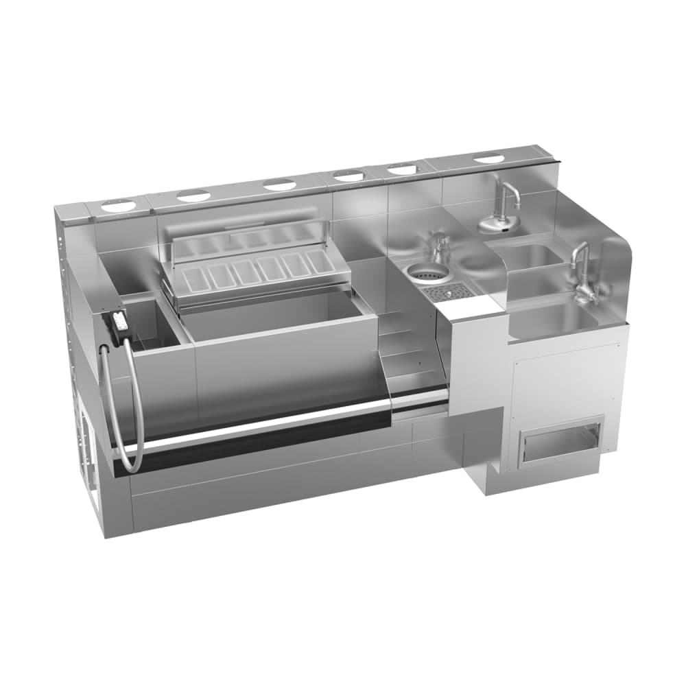 Krowne KR24-TCS70A-10 70" The Taffer Command Station w/ Cold Plate, Stainless