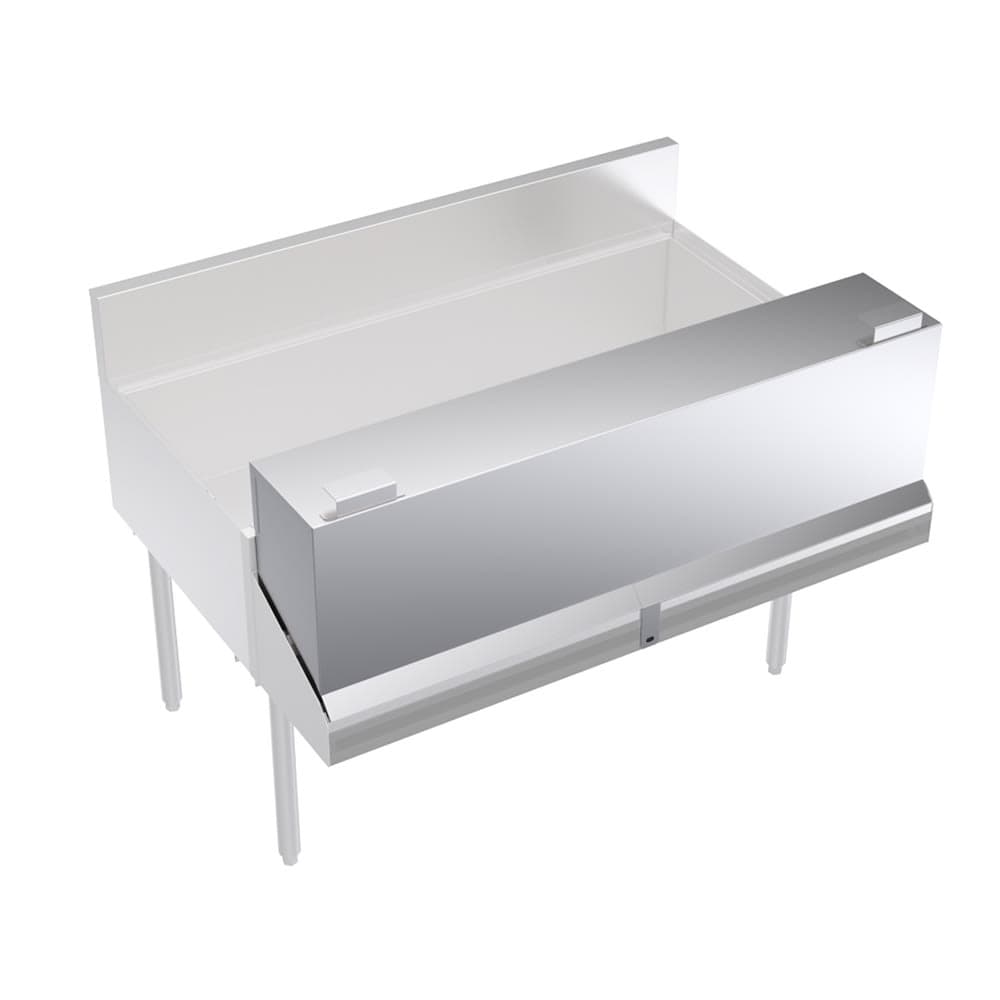 Krowne KR-DC48 48" L Locking Cover for Double Speed Rail, Stainless