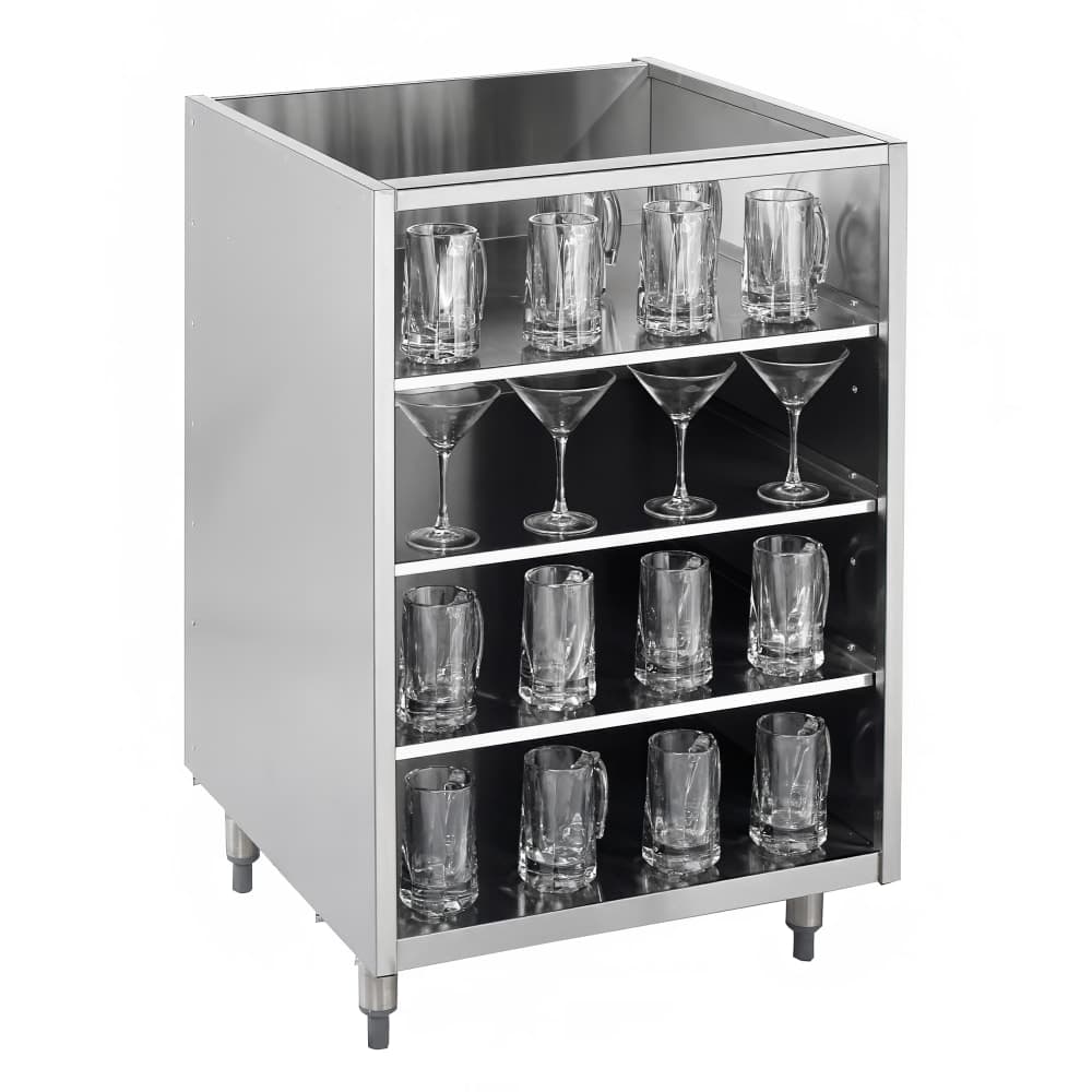 Krowne KR-G24 24" Backbar Glass Storage Cabinet w/ 3 Shelves, 24" D