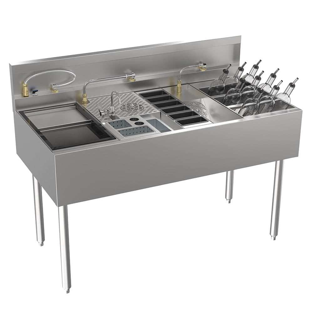 Krowne MW48-SC MoveWell Adaptive Station w/ Legs - Specialty Cocktail Inserts Bundle, 48"W x 24"D