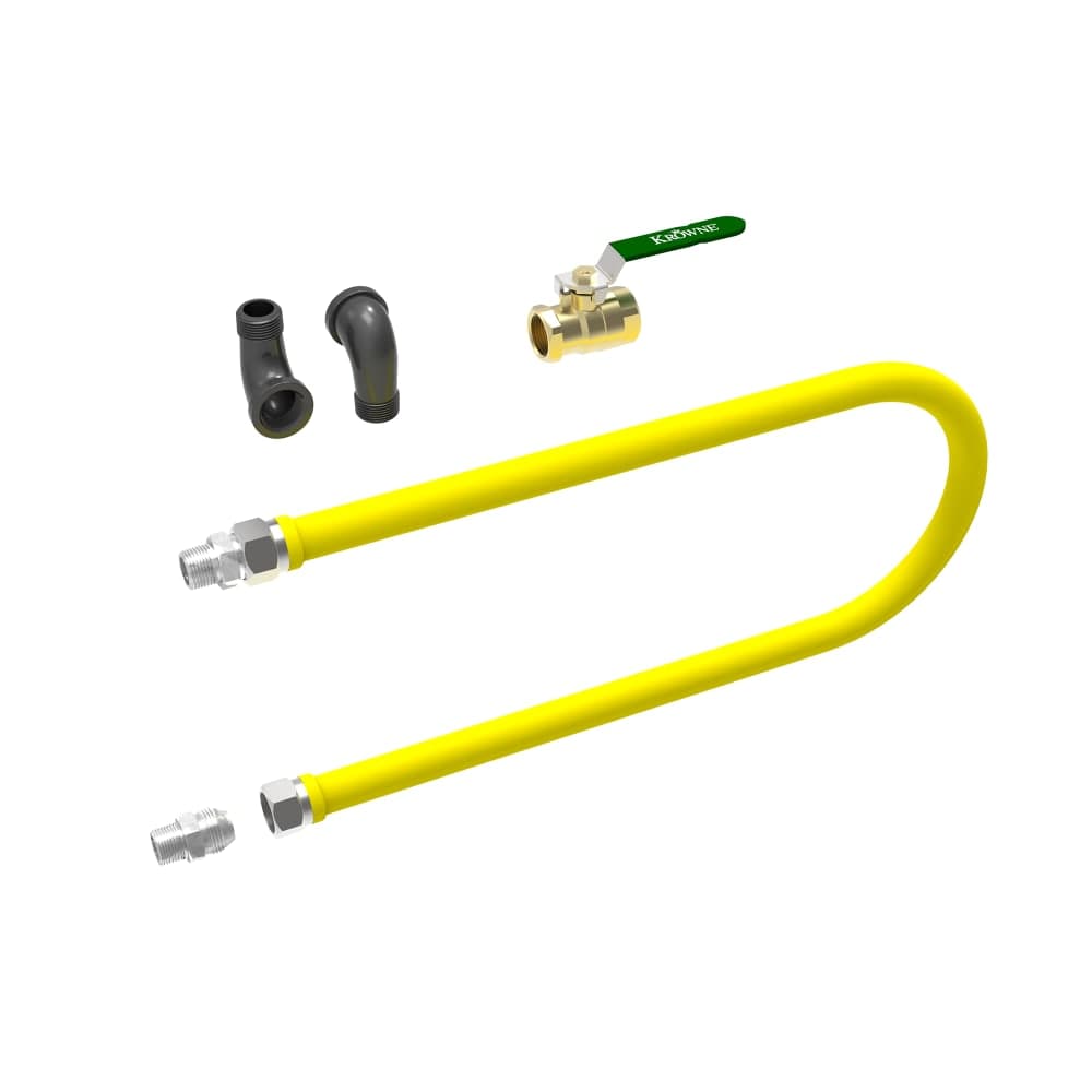 Krowne S5048K Royal Series 48" Stationary Gas Connector Kit w/ 1/2" Male/Male Couplings