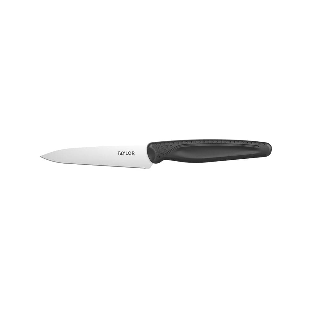 Taylor 5248386 3 1/2" Paring Knife w/ Black Nylon/Silicone Large Handle, High Carbon German Steel