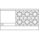 American Range AR-24G-6B-DSB 60" 6 Burner Gas Range w/ Griddle & (2) Storage Bases, Liquid Propane thumbnail 2