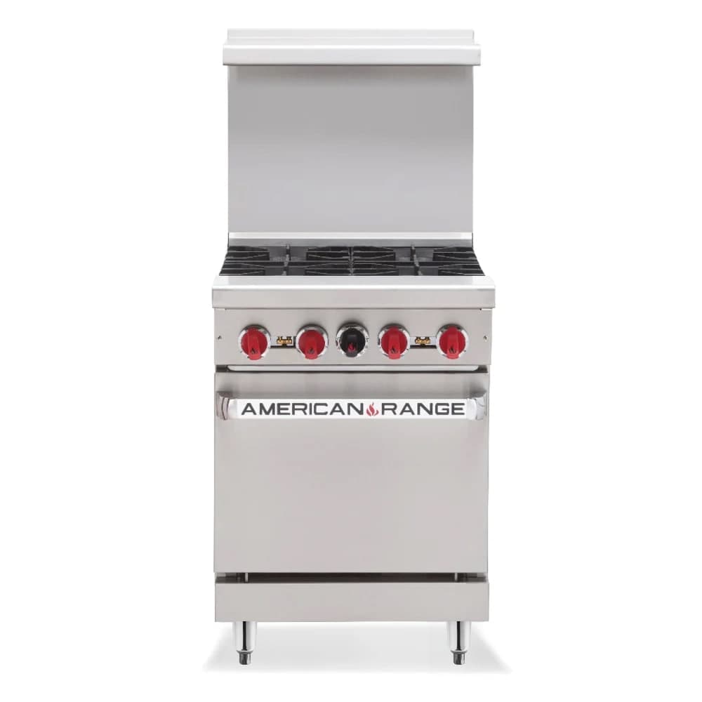 American Range AR-2RB 24" Gas Range w/ Charbroiler & Space Saver Oven, Liquid Propane