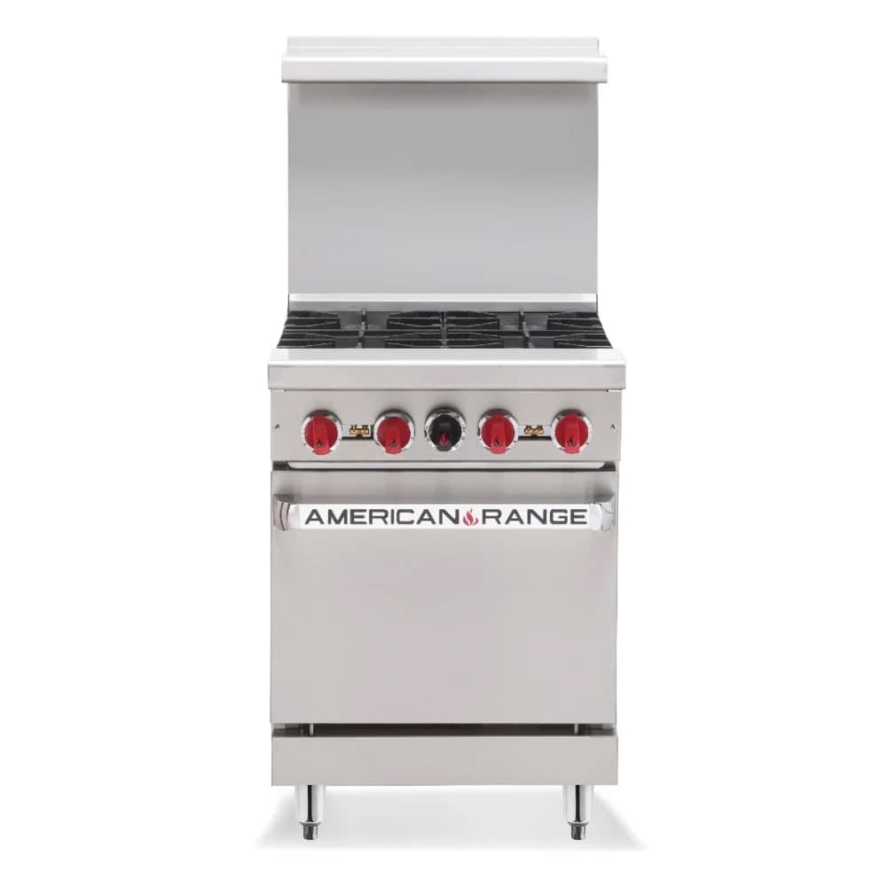 American Range AR-2RB 24" Gas Range w/ Charbroiler & Space Saver Oven, Natural Gas
