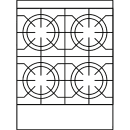 American Range AR-4 24" 4 Burner Gas Range w/ Space Saver Oven, Natural Gas thumbnail 2