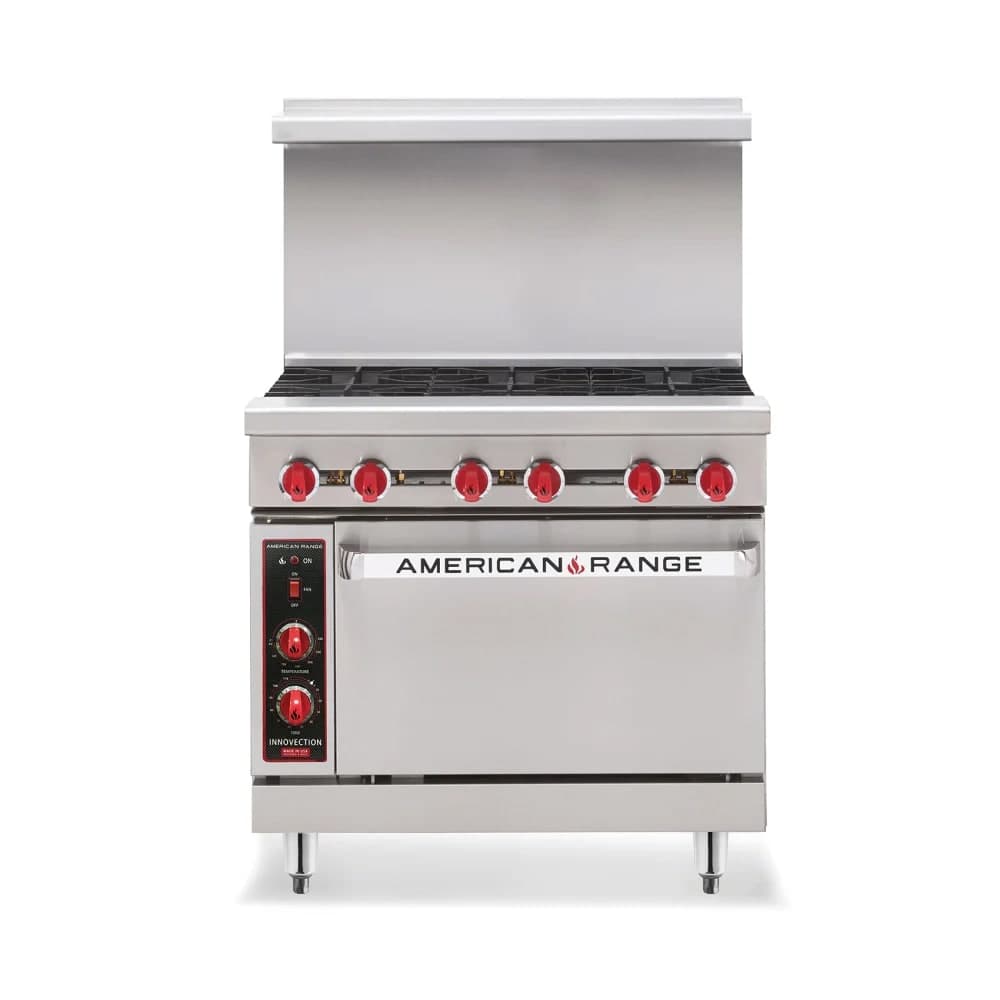 American Range AR-4RB-126L-SBR 48" Gas Range w/ Charbroiler & Storage Base, Natural Gas