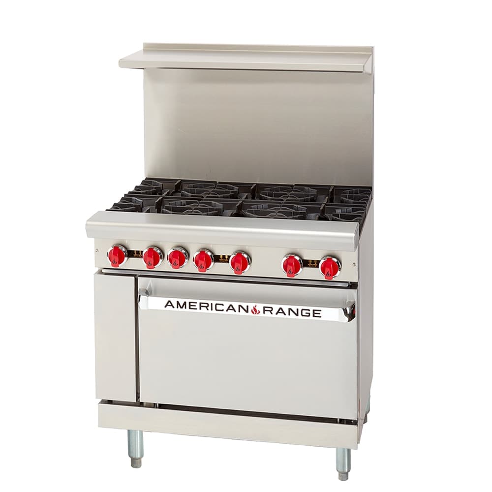American Range AR-6-C 36" 6 Burner Gas Range w/ Convection Oven, Liquid Propane