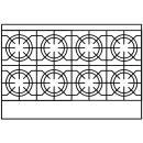 American Range AR-8-DSB 48" 8 Burner Gas Range w/ (2) Storage Bases, Natural Gas thumbnail 2