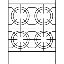 American Range ARGF-4 24" 4 Burner Gas Range w/ Space Saver Oven, Natural Gas thumbnail 2
