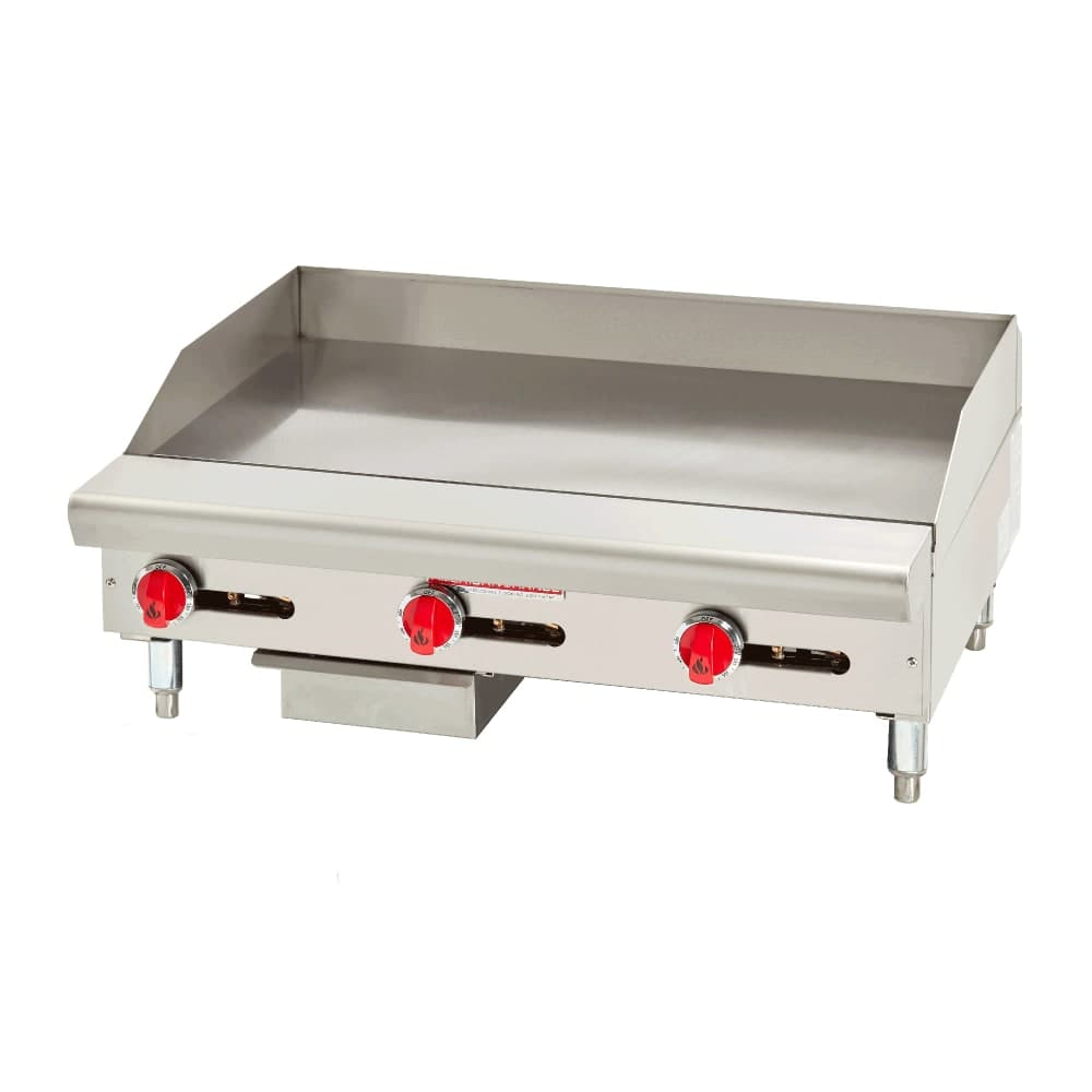 American Range ARSTG-36 36" Gas Griddle w/ Thermostatic Controls - 1" Steel Plate, Natural Gas