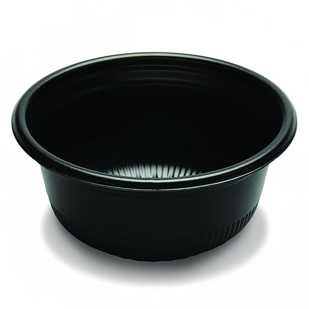 D&W Fine Pack 12 oz Hot/Cold Bowl - Polystyrene, Black (CF765-120)
