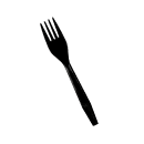 D&W Fine Pack Medium Weight Disposable Cutlery Set - Polypropylene, Black (P250E3PCSPKIT) thumbnail 3