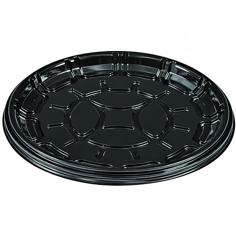 D&W Fine Pack 12" Disposable Catering Display Tray - PET, Black (CBRE12P)