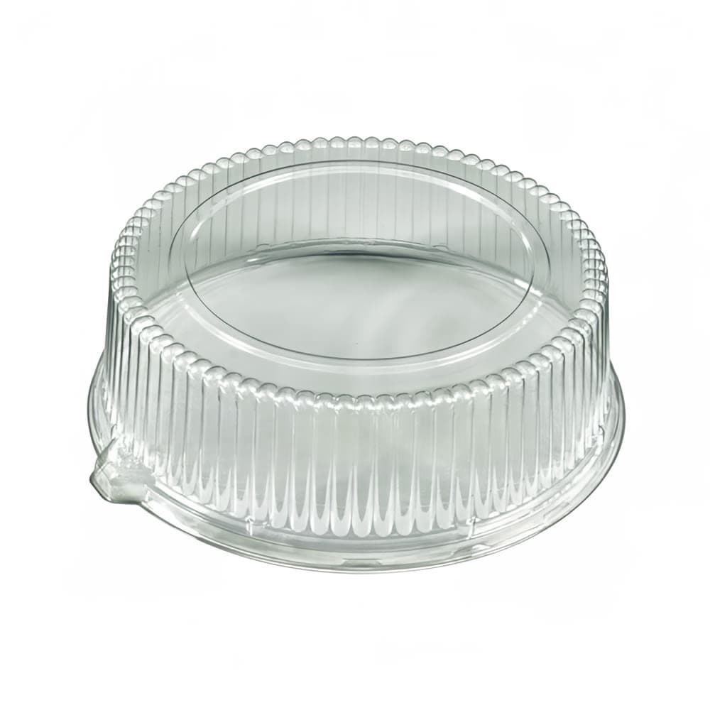 D&W Fine Pack 12" Dome Lid for Trays - PET, Clear (CLRE12P)