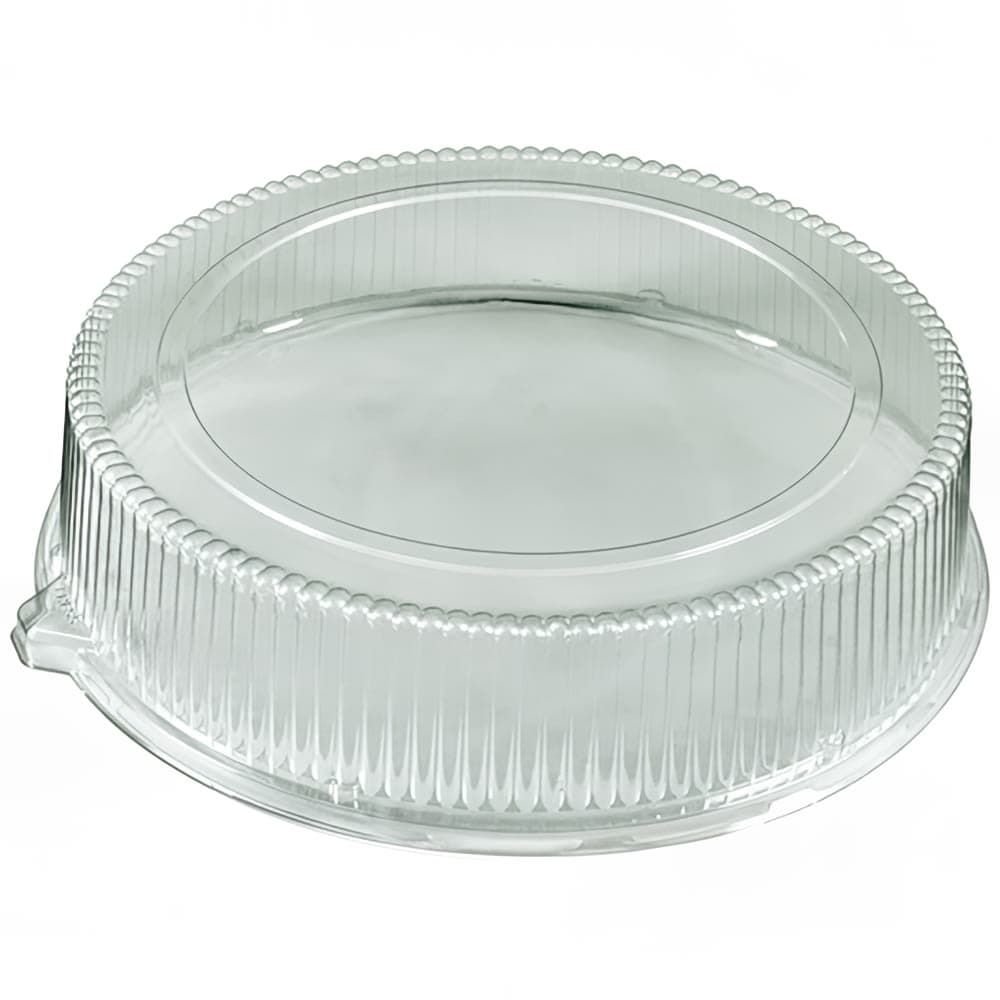 D&W Fine Pack 16 4/5" Dome Lid for Trays - PET, Clear (CLRE16P)
