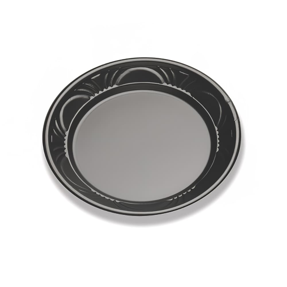 D&W Fine Pack 6" Disposable Plate - Polystyrene, Black (BP06P-07)