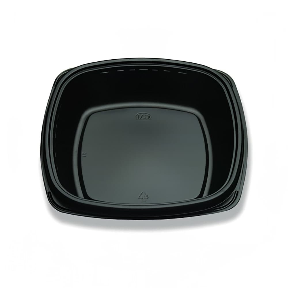 D&W Fine Pack 9" Square Container - Polystyrene, Black (CF723-090-1)