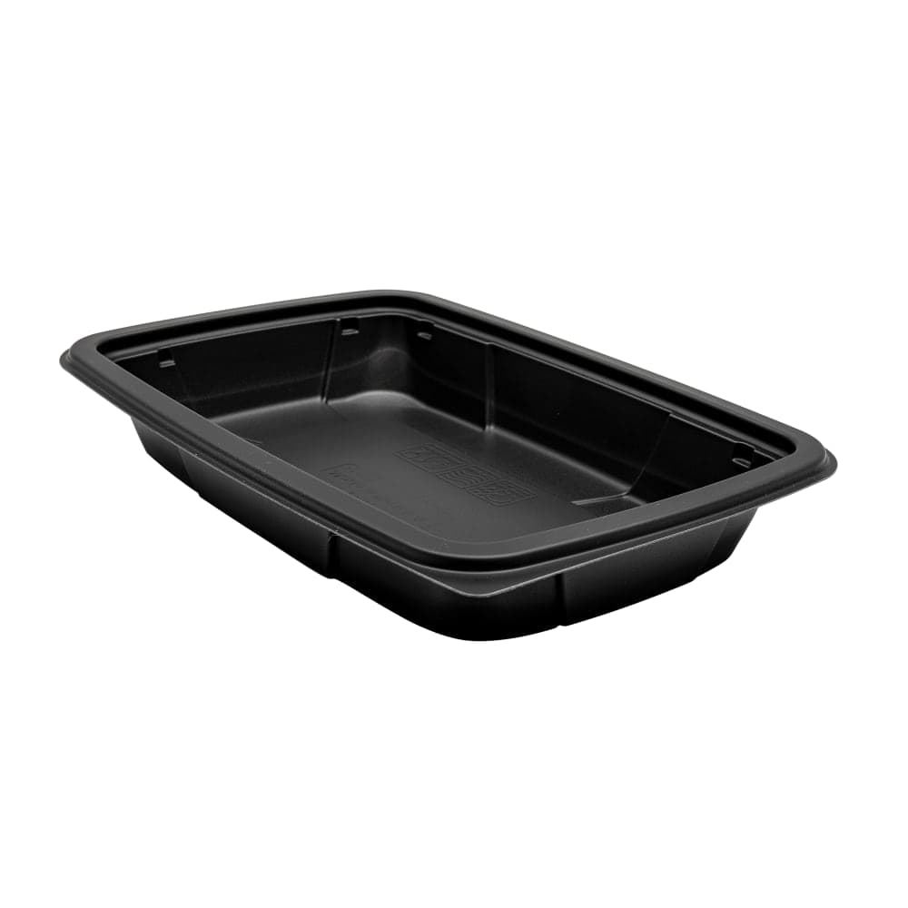 D&W Fine Pack Rectangular Cruiser Container - 10 3/10" x 7 3/20", Polypropylene, Black (CT784-1032)