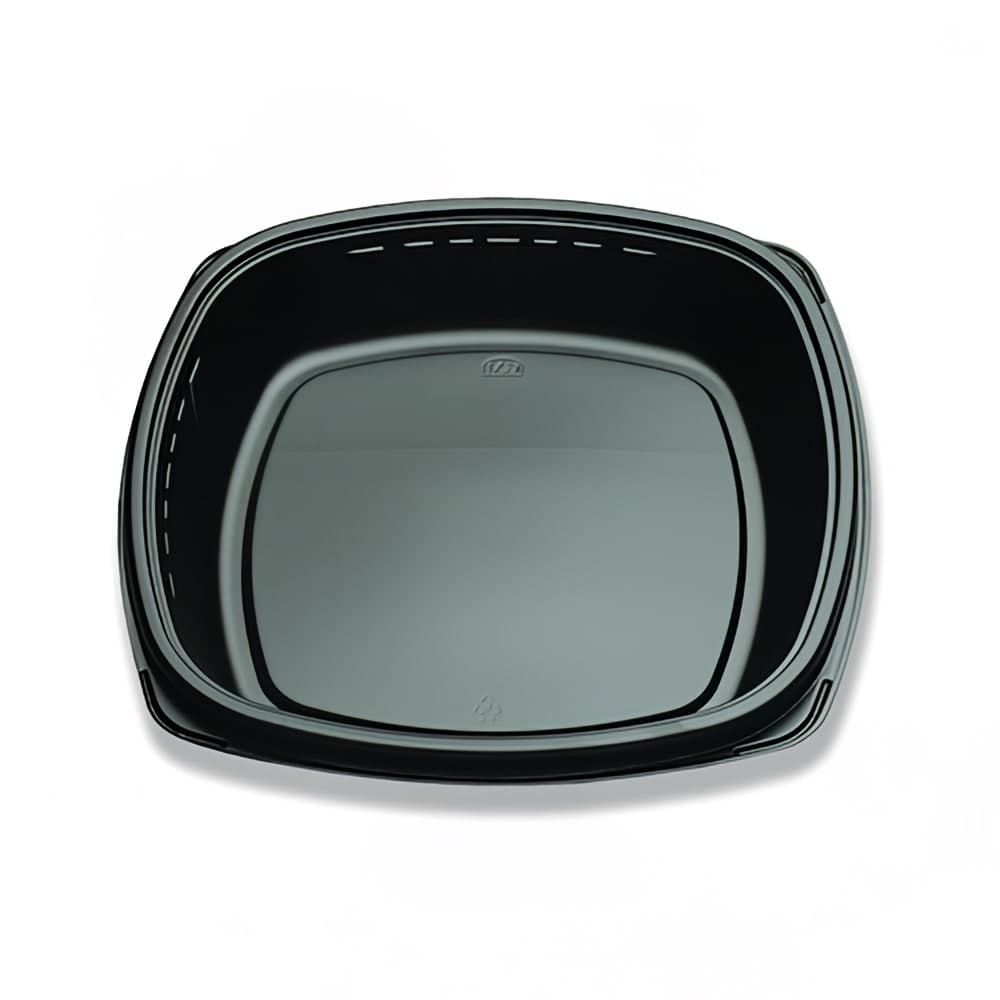 D&W Fine Pack 12" Catering Tray - Polystyrene, Black (CF723-120-1)