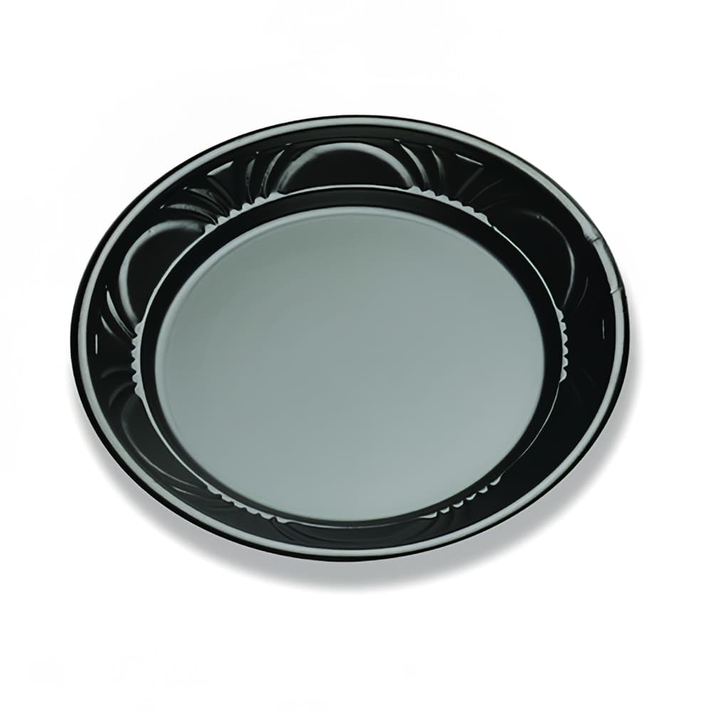 D&W Fine Pack 7" Disposable Plate - Polystyrene, Black (BP07P-07)