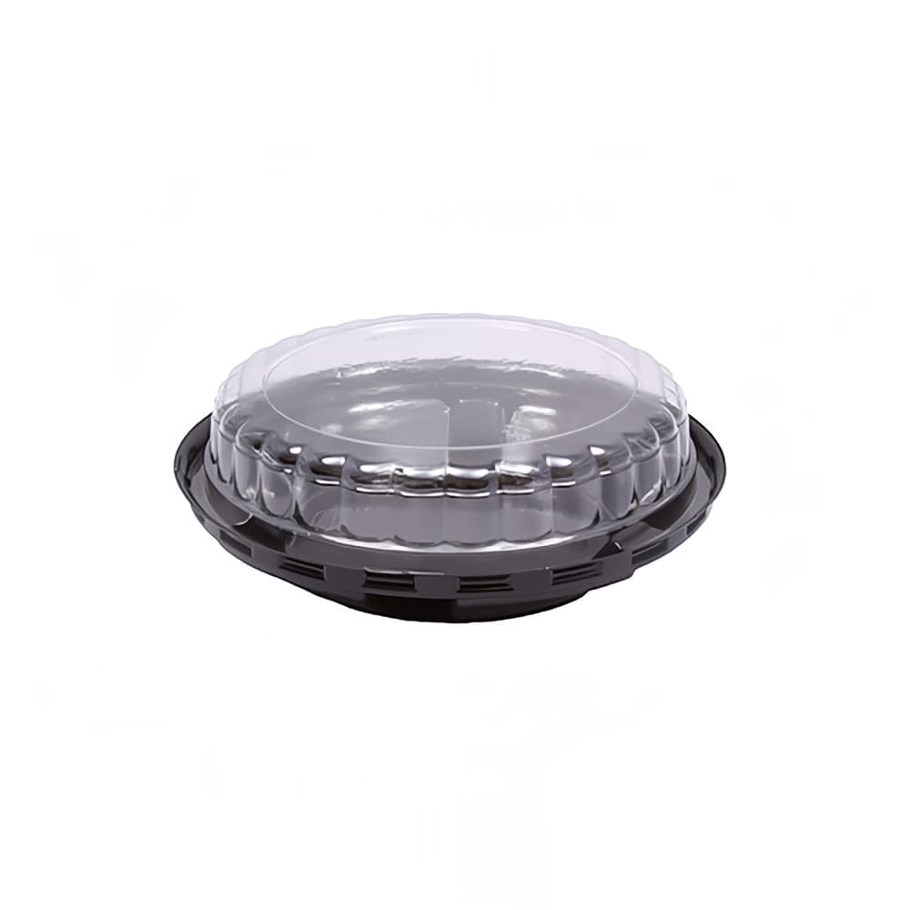 D&W Fine Pack 6" Pie Container w/ Lid - PET, Black (49060021)