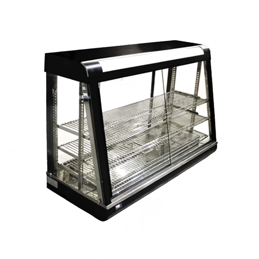 Omcan 47" Dual Service Countertop Heated Display Case - (3) Shelves, 110v (21571)