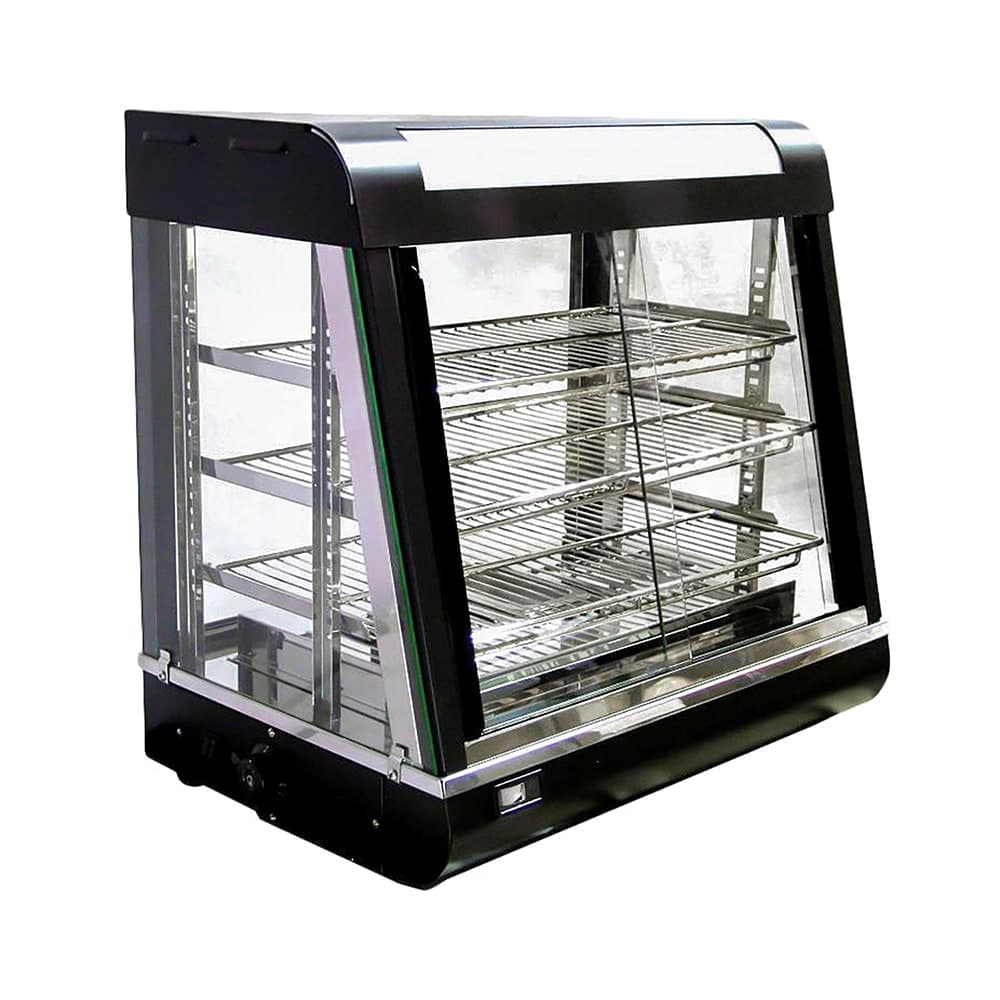 Omcan 26" Dual Service Countertop Heated Display Case - (3) Shelves, 110v (21749)