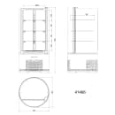 Omcan 19" Full Service Cake Display Case w/ Curved Glass - (3) Levels, 110v (41466) thumbnail 4