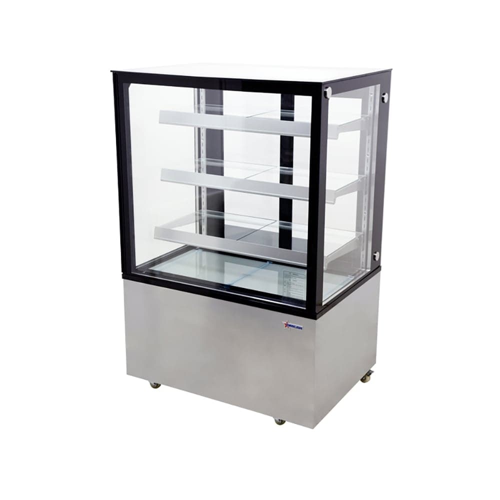 Omcan 36" Full Service Bakery Display Case w/ Straight Glass - (4) Levels, 110v (44382)