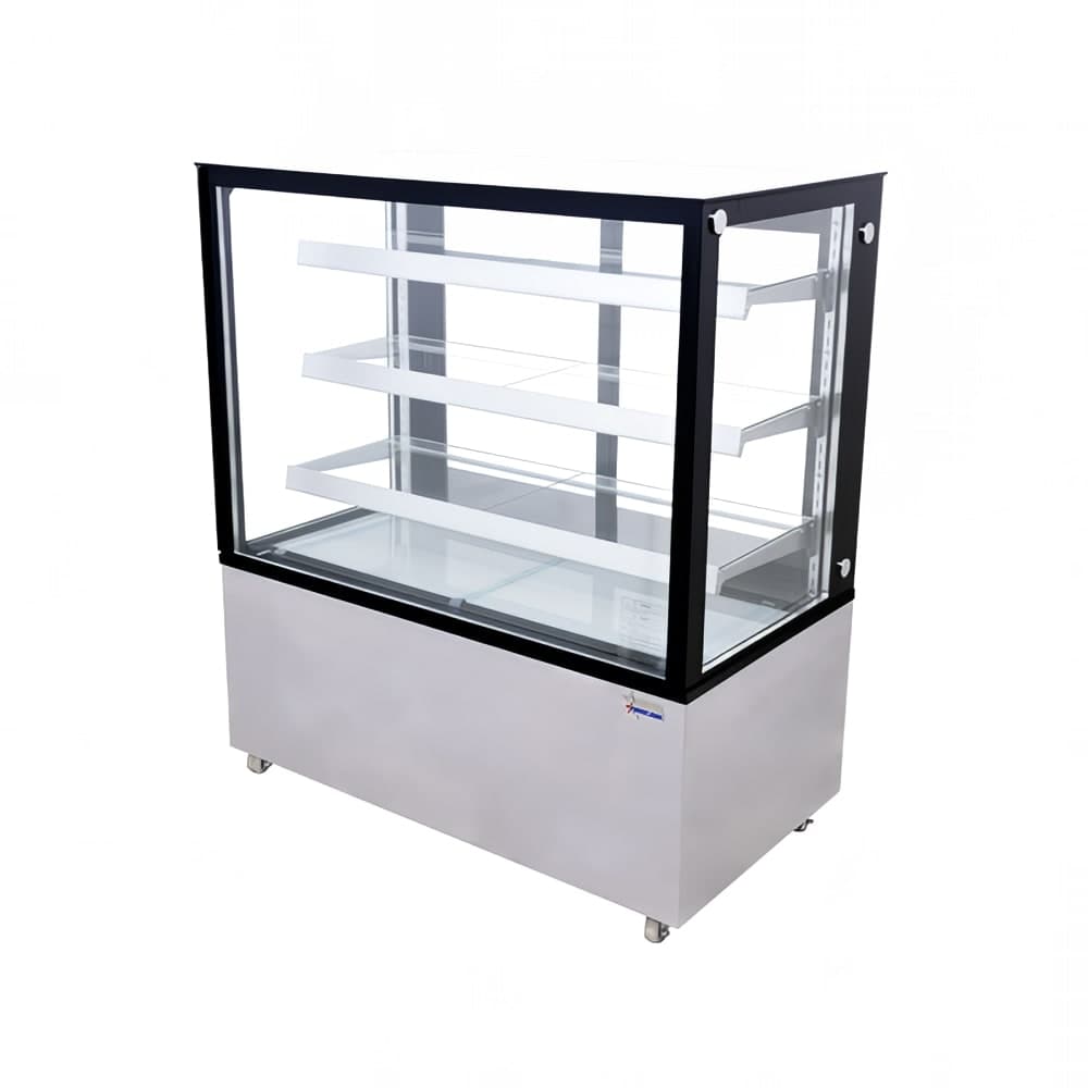 Omcan 48" Full Service Bakery Display Case w/ Straight Glass - (4) Levels, 110v (44383)