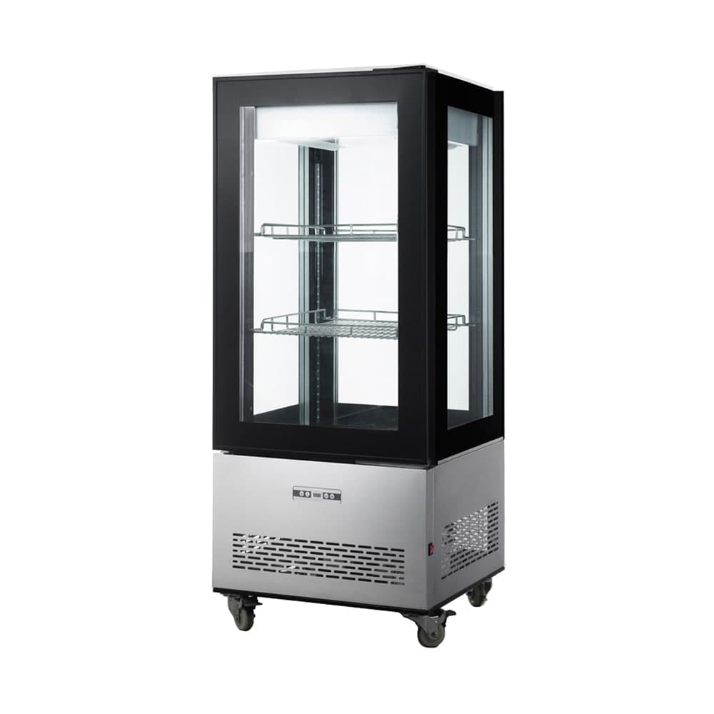 Omcan 25 3/5" Full Service Bakery Display Case w/ Straight Glass - (3) Levels, 110v (44471)