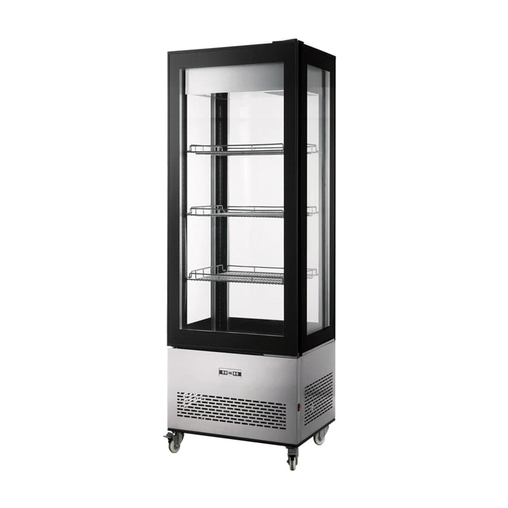 Omcan 25 3/5" Full Service Bakery Display Case w/ Straight Glass - (4) Levels, 110v (44473)