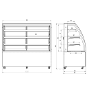 Omcan 60" Full Service Bakery Display Case w/ Curved Glass - (4) Levels, 110v (44503) thumbnail 2