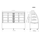 Omcan 72" Full Service Bakery Display Case w/ Curved Glass - (4) Levels, 110v (44504) thumbnail 2