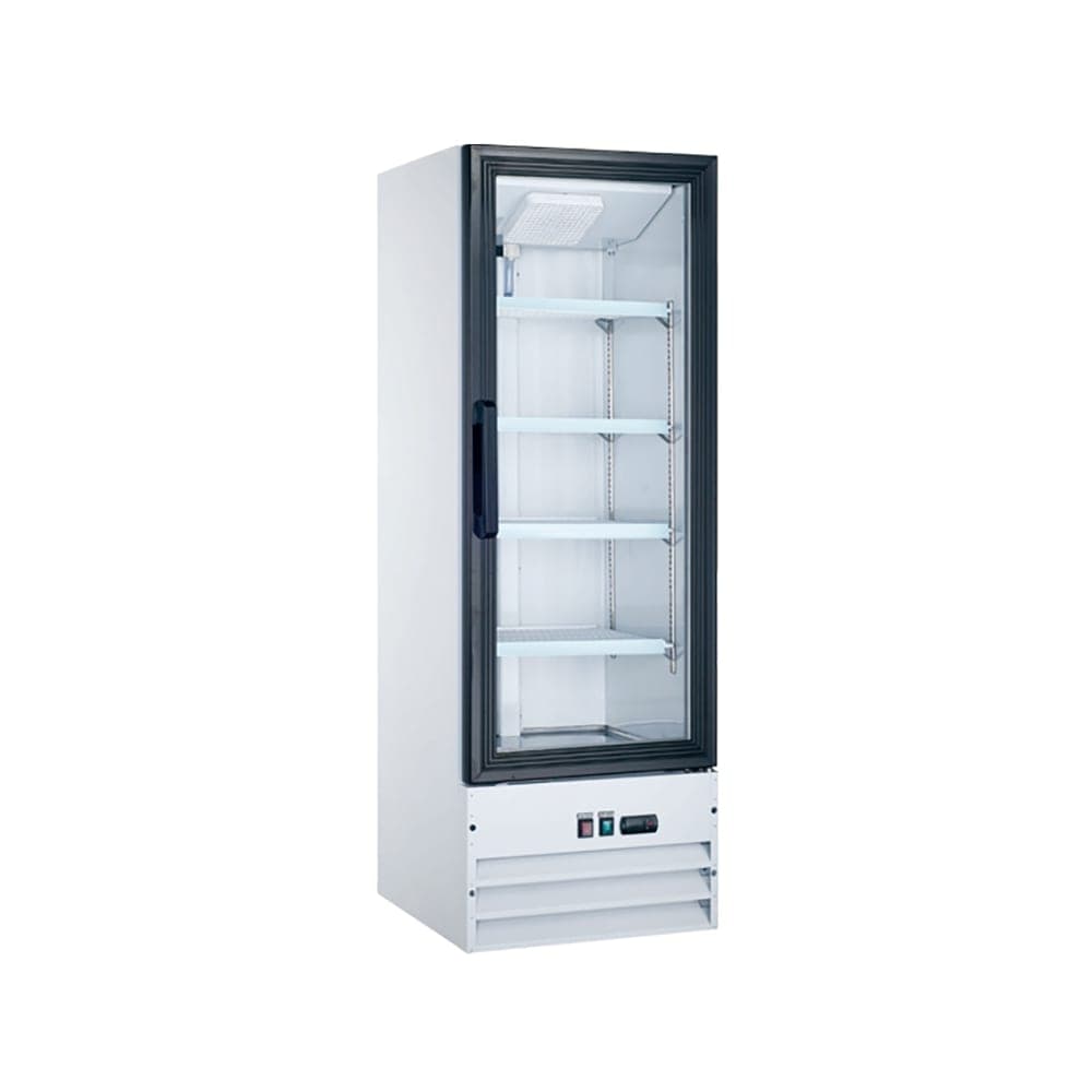 Omcan 21 3/4" One Section Glass Door Merchandiser - (1) Right Hinge Door, White, 110v (50033)