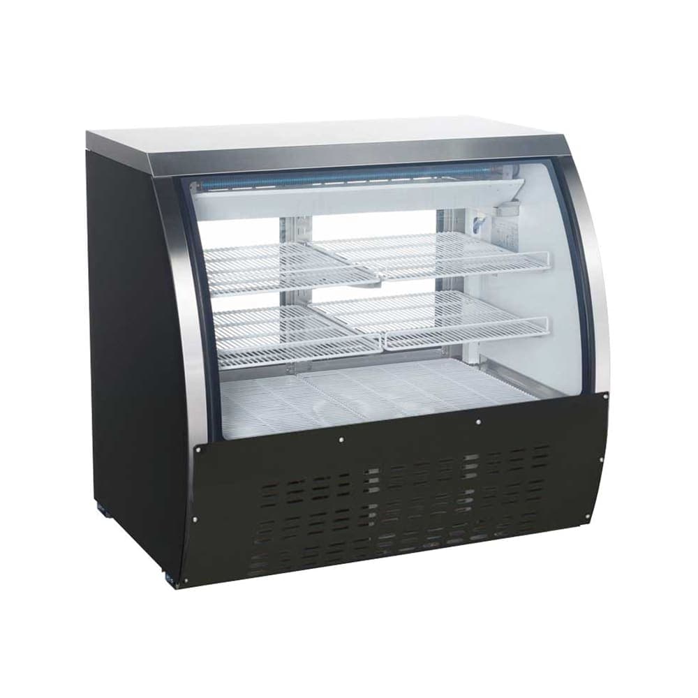 Omcan 47" Full Service Deli Case w/ Curved Glass - (3) Levels, 115v (50077)